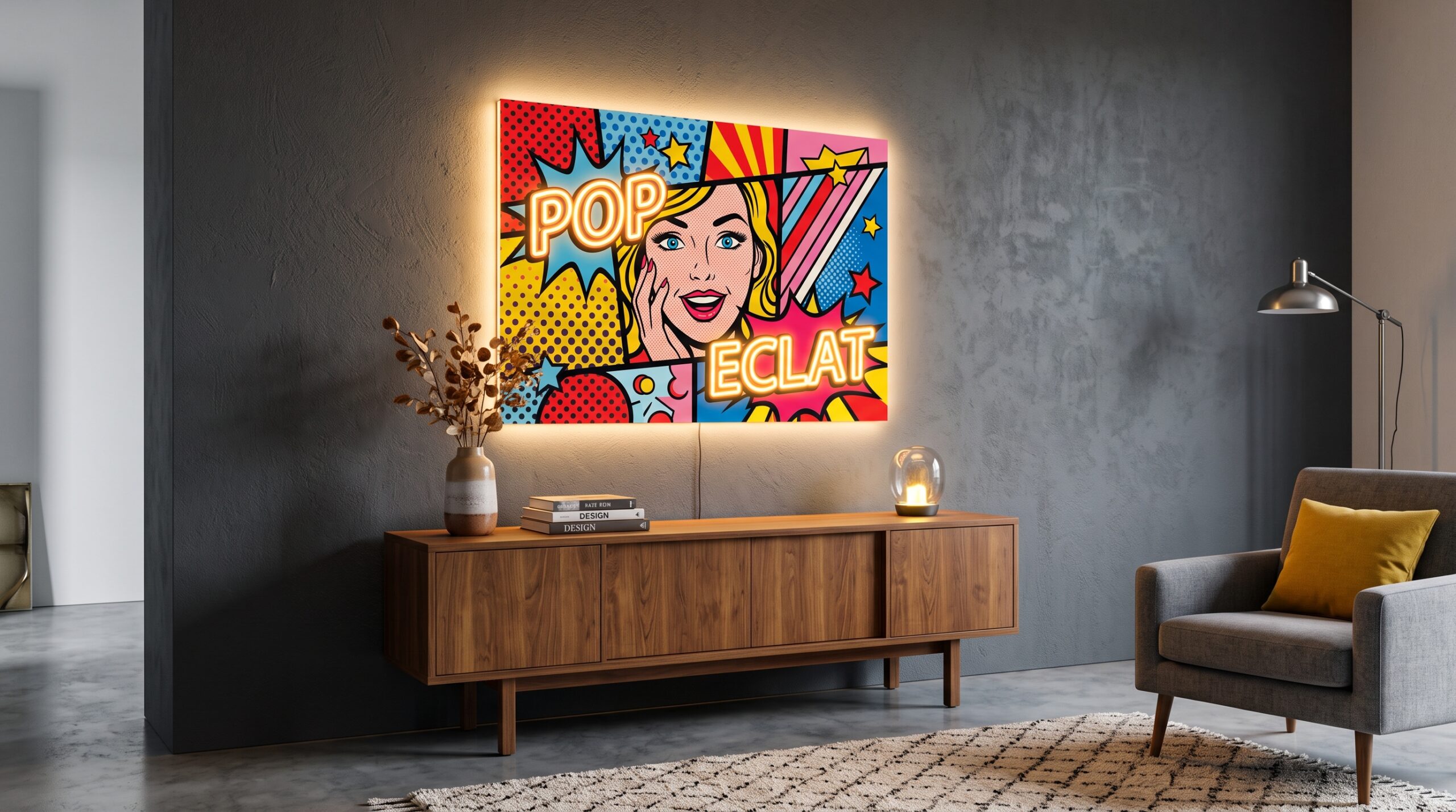 Tableau Pop Art et Lumière : sublimer votre décoration murale